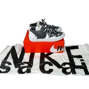 Nike Blazer Low Sacai Iron Grey White Size 9.5